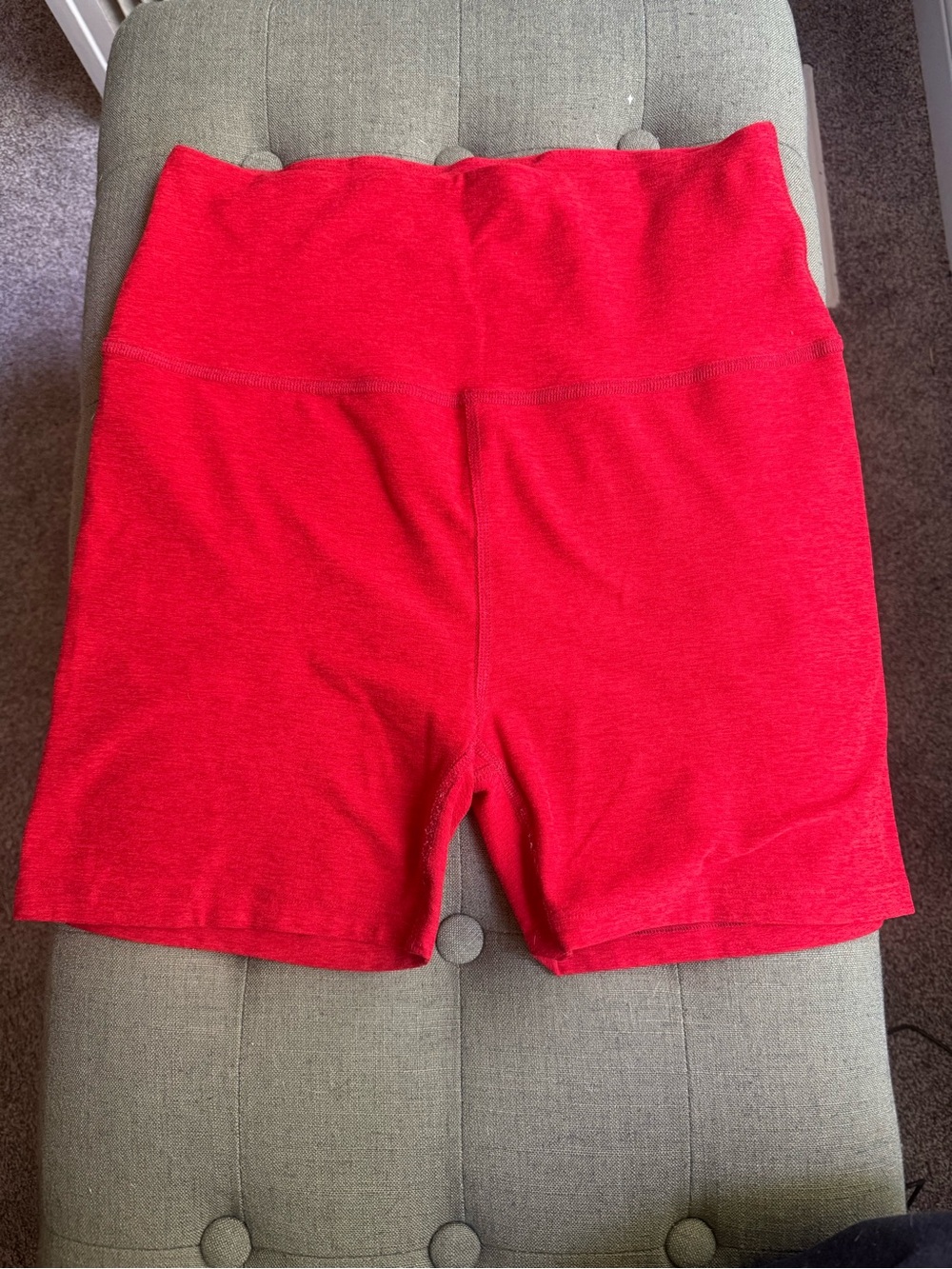 Beyond Yoga Red Caliente Bike Shorts - Picture 2 of 3